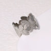 Wholesale Stainless Steel Butterfly Opening Adjustable Ring For Women With Niche Design And Animal Pattern And Electroplating Treatment