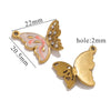 Wholesale Stainless Steel Butterfly Pendant With Vintage And Cartoon Animal Patterns Electroplated Diy Niche Accessories