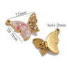 Wholesale Stainless Steel Butterfly Pendant With Vintage And Cartoon Animal Patterns Electroplated Diy Niche Accessories