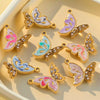 Wholesale Stainless Steel Butterfly Pendant With Vintage And Cartoon Animal Patterns Electroplated Diy Niche Accessories