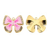 Wholesale Stainless Steel Butterfly Single Hole Pendant Jewelry Accessories With Four Leaf Clover Pattern And Dripping Oil Design