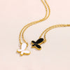 Wholesale Stainless Steel Butterfly Style Pendant Necklace With Ochain And Electroplating Treatment