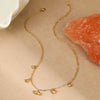 Wholesale Stainless Steel Butterfly Tassel Pendant Necklace With Geometric Pattern And Electroplating Design For Women