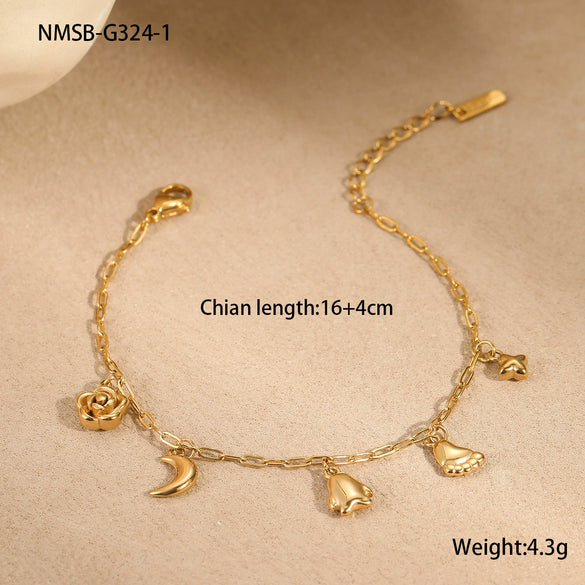Wholesale Stainless Steel Butterfly Tassel Pendant Necklace With Geometric Pattern And Electroplating Design For Women
