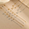 Wholesale Stainless Steel Butterfly Tassel Pendant Necklace With Geometric Pattern And Electroplating Design For Women