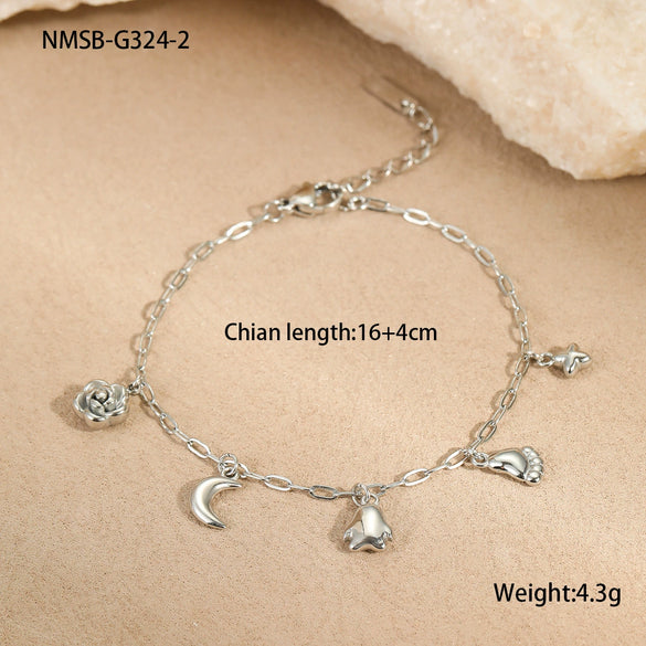 Wholesale Stainless Steel Butterfly Tassel Pendant Necklace With Geometric Pattern And Electroplating Design For Women