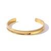 Wholesale Stainless Steel C Shaped Open Bracelet Gold Plated 18K Non Fading With Electroplating Treatment