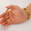 Wholesale Stainless Steel C Shaped Open Bracelet Gold Plated 18K Non Fading With Electroplating Treatment