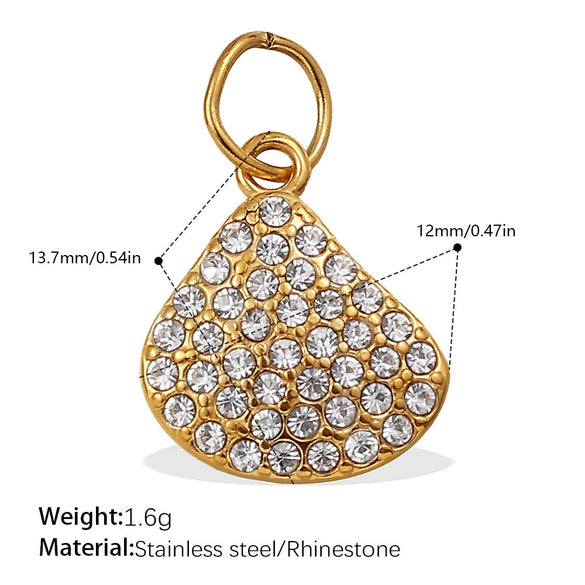 Wholesale 316L Stainless Steel Cartoon Animal Zodiac Inlaid Rhinestone Starfish Coconut Tree Pendant Necklace Bracelet Accessories Electroplated