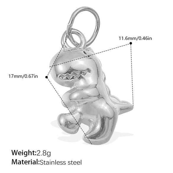 Wholesale 316L Stainless Steel Cartoon Animal Zodiac Inlaid Rhinestone Starfish Coconut Tree Pendant Necklace Bracelet Accessories Electroplated