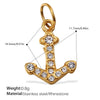 Wholesale 316L Stainless Steel Cartoon Animal Zodiac Inlaid Rhinestone Starfish Coconut Tree Pendant Necklace Bracelet Accessories Electroplated
