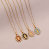 Wholesale Stainless Steel Cartoon Character Religious Clavicle Chain Necklace With Cross Pendant
