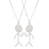 Wholesale Stainless Steel Cartoon Stickman Pendant Necklace With Geometric Style And Electroplating Treatment For Men And Women