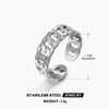 Wholesale Stainless Steel Chain Ring Women's Geometric Electroplated Design