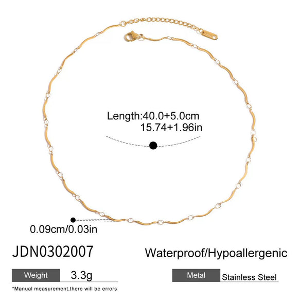 Wholesale Stainless Steel Cherry Geometric Style Electroplated Women's Necklace