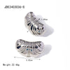 Wholesale Stainless Steel Chubby Horn Wrap Texture Electroplated Unisex Earrings