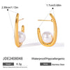 Wholesale Stainless Steel Circle Earrings With Geometric Design And Electroplating For Women