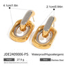 Wholesale Stainless Steel Circle Earrings With Geometric Design And Electroplating For Women