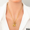 Wholesale Stainless Steel Clavicle Chain Necklace With Sunflower Moon Pendant Electroplated 18K Gold For Women Light Luxury Minimalist Style