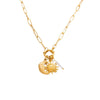 Wholesale Stainless Steel Clavicle Chain Necklace With Sunflower Moon Pendant Electroplated 18K Gold For Women Light Luxury Minimalist Style
