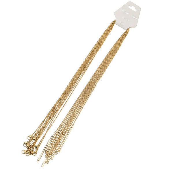 Wholesale Stainless Steel Clavicle Chain With Electroplating Bead Chain Pattern O Shaped For Women