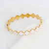 Wholesale Stainless Steel Clover Female Bracelet With Enamel And Electroplating Craft