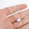 Wholesale Stainless Steel Coconut Tree Pendant Clavicle Chain With Leaf Pattern Simple Style For Women