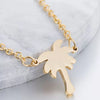 Wholesale Stainless Steel Coconut Tree Pendant Clavicle Chain With Leaf Pattern Simple Style For Women
