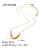 Wholesale Stainless Steel Cold Style Smile Pendant Necklace With Snake Bone Chain And Electroplating