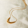 Wholesale Stainless Steel Cold Style Smile Pendant Necklace With Snake Bone Chain And Electroplating
