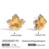 Wholesale Stainless Steel Color Matching Flower Geometric Earrings With Electroplating Light Luxury High End Non Fading Women's Earrings