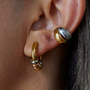 Wholesale Stainless Steel Color Matching Geometric Circle Earrings For Women Electroplated