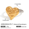Wholesale Stainless Steel Color Matching Hollow Love Geometric Rings Electroplated Jewelry For Women