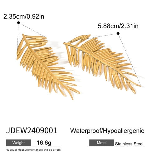 Wholesale Stainless Steel Color Matching Round Earrings With Geometric Style And Electroplating For Women