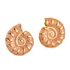 Wholesale Stainless Steel Conch Earrings For Women Retro Style With Enamel Filling And Gold Plating Geometric Design