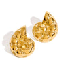 Wholesale Stainless Steel Conch Earrings Natural Style Geometric Pattern Electroplated For Women