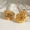 Wholesale Stainless Steel Conch Earrings Natural Style Geometric Pattern Electroplated For Women