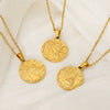 Wholesale 316L Stainless Steel Constellation Pendant Necklace With Electroplating And Cross Chain