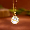Wholesale Stainless Steel Constellation Pendant Necklace With Regular Chain Electroplated Unisex Style