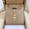 Wholesale Stainless Steel Copper Pendant Geometric Style Cartoon Light Luxury Elegant Gorgeous Full Diamond Necklace Unisex