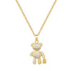 Wholesale Stainless Steel Copper Pendant Geometric Style Cartoon Light Luxury Elegant Gorgeous Full Diamond Necklace Unisex