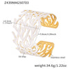 Wholesale Stainless Steel Coral Red Open Wide Bracelet Plated With 18K Real Gold Geometric Fashion Light Luxury Exaggerated Electroplated