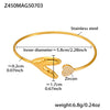 Wholesale 316L Stainless Steel Coral Shell Bead Open Bracelet Plated With Gold Heart Star Zircon Bracelet