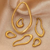 Wholesale Stainless Steel Creative Oval Geometric Twisted Hydraulic Earrings Jewelry Accessories