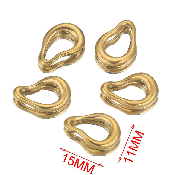 Wholesale Stainless Steel Creative Oval Geometric Twisted Hydraulic Earrings Jewelry Accessories