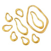 Wholesale Stainless Steel Creative Oval Geometric Twisted Hydraulic Earrings Jewelry Accessories