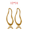 Wholesale Stainless Steel Creative Oval Geometric Twisted Hydraulic Earrings Jewelry Accessories