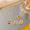 Wholesale Stainless Steel Cross Crown Roman Numeral Electroplated Jewelry Set For Women Including Necklaces Earrings And Bracelets