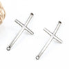 Wholesale Stainless Steel Cross Double Hole Connector Diy Bracelet Necklace Accessories With Electrolysis Process And Original Design