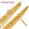 Wholesale Stainless Steel Cross O Shaped Chain Jewelry Accessories 18K Gold Plated Electroplated Handmade